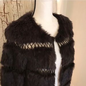 BCBGMAXAZRIA FUR COAT